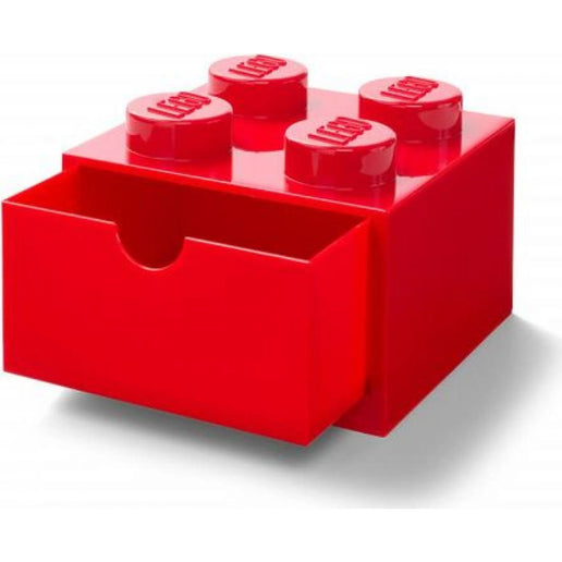 LEGO® Tischbox 4 mit Schubladen 15,8 x 15,8 x 11,3 cm - rot