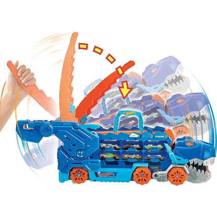 Hot Wheels City T-Rex-Sattelzugmaschine mit Lichtern und Geräuschen