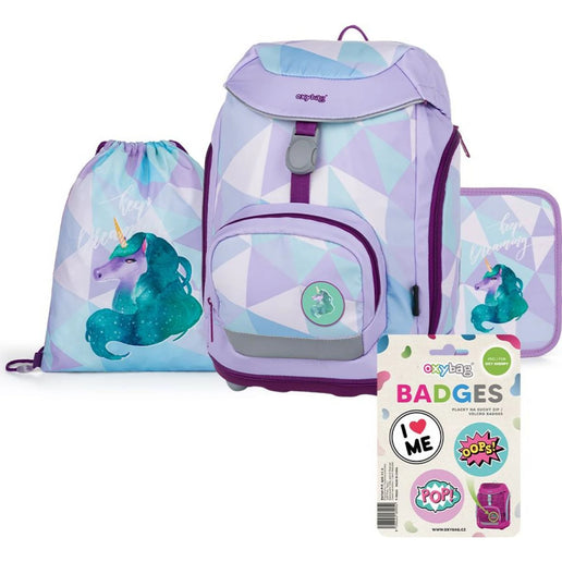 Oxybag Schulset 4-teilig Oxy Sherpy Einhorn