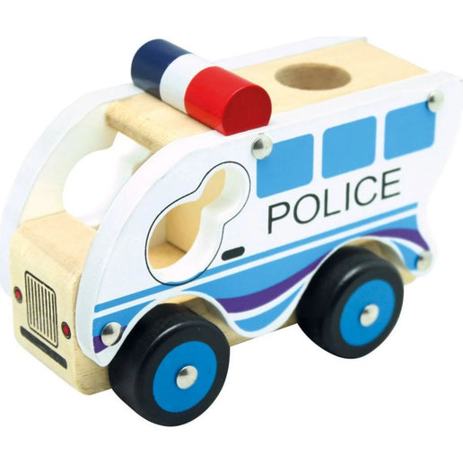 Holzauto Polizei