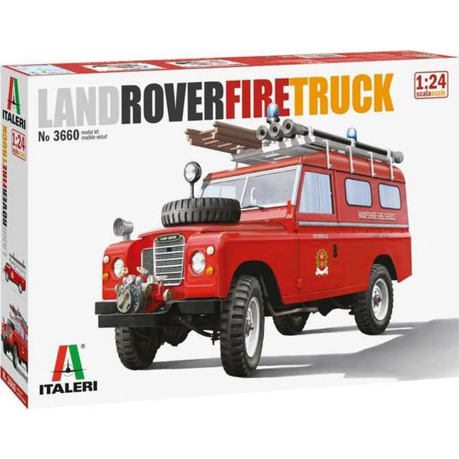 Modellbausatz Auto 3660 Land Rover Feuerwehrwagen 1:24