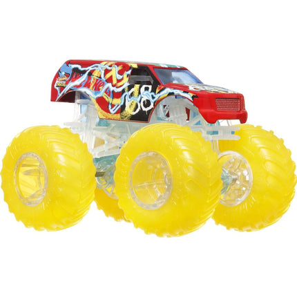 Hot Wheels Monster Trucks Power Smashers Truck leuchtend gelbe Räder