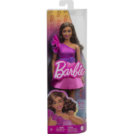 Barbie Model lesklé šaty mit Volant
