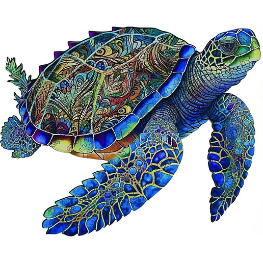 Holzpuzzle Meeresschildkröte A4