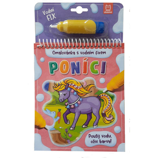 Ausmalbuch mit Wasserstift Ponys