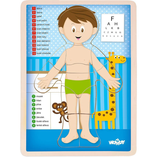 Puzzle Menschlicher Körper Junge CZ