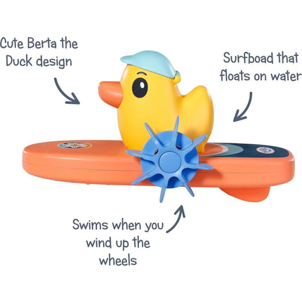 BABY born Splish Splash Berta auf dem Surfbrett