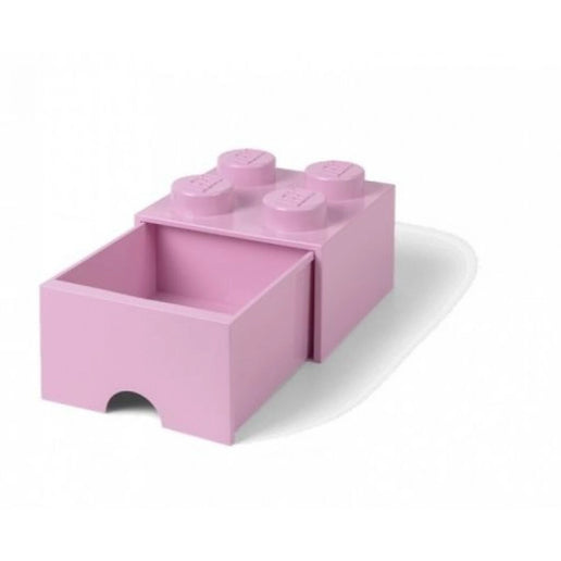 LEGO® Aufbewahrungsbox 4 mit Schublade 25 x 25 x 18 cm Hellrosa