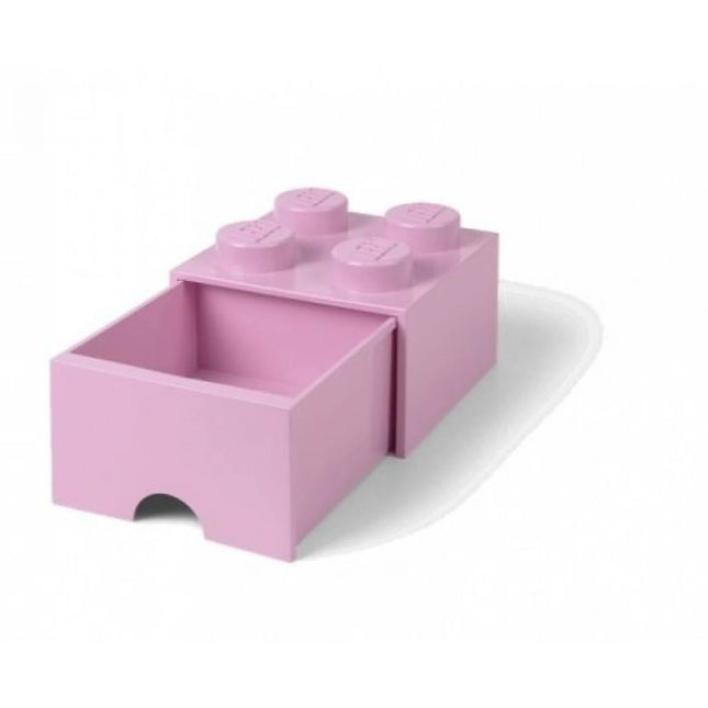 LEGO® Aufbewahrungsbox 4 mit Schublade 25 x 25 x 18 cm Hellrosa