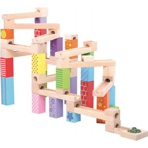 Bunte Holzkugelbahn