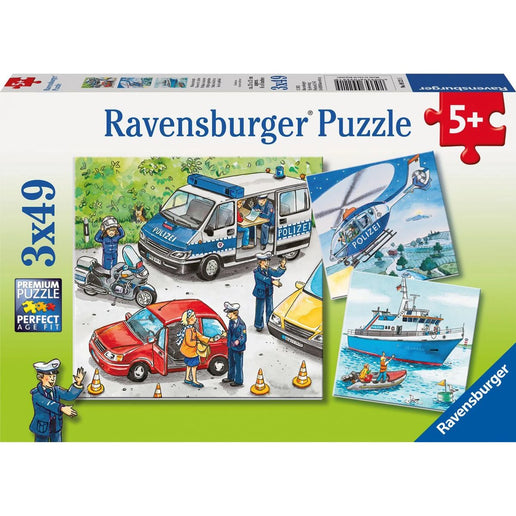 Ravensburger Puzzle: Polizei im Einsatz 3 x 49 Teile