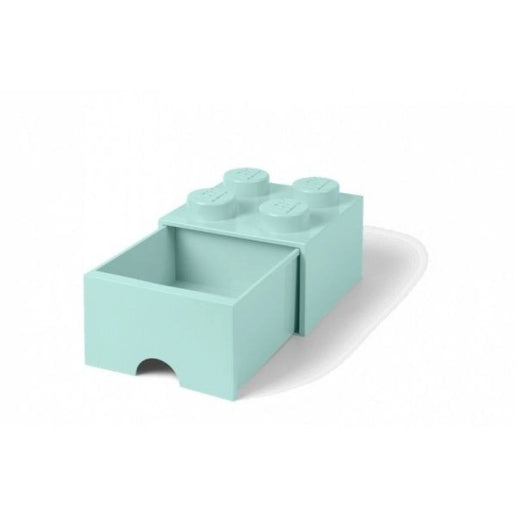 LEGO® Aufbewahrungsbox 4 mit Schublade 25 x 25 x 18 cm Aqua