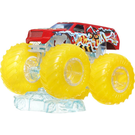 Hot Wheels Monster Trucks Power Smashers Truck leuchtend gelbe Räder