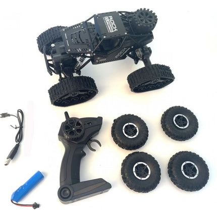 Geländegängiges Dual-Auto 1 : 16 schwarz