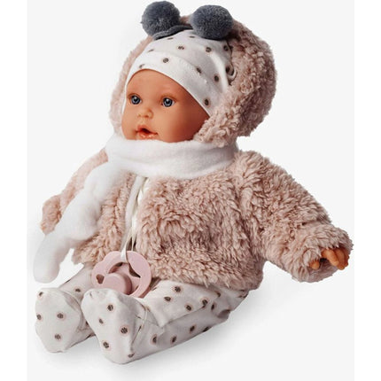 Antonio Juan 1120 Kika realistische Puppe mit Geräuschen und weichem Stoffkörper 27 cm