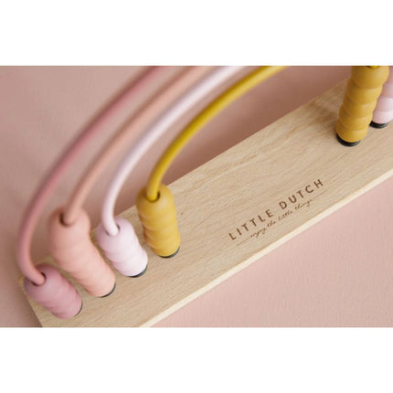 Holz-Abakus Regenbogen Pink