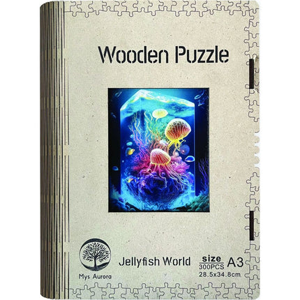 Holzpuzzle Welt der Quallen A3