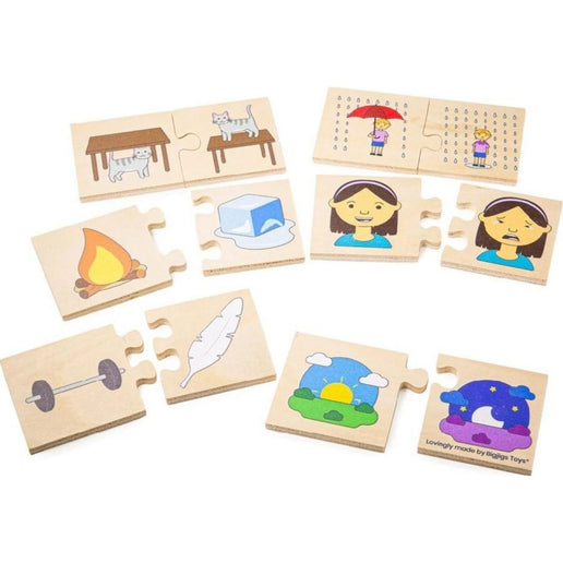 Didaktisches Puzzle Gegensätze
