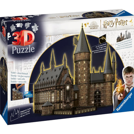 Ravensburger 3D Puzzle: Hogwarts Schloss Große Halle Nacht-Edition 540 Teile - Harry Potter