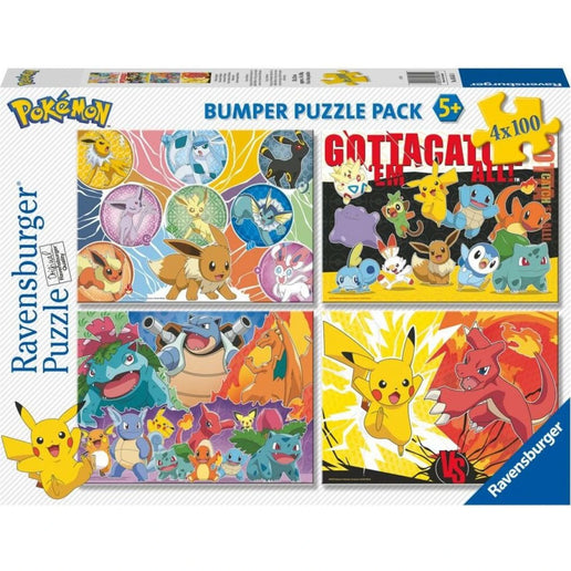 Ravensburger Puzzle: Pokémon 4 x 100 Teile