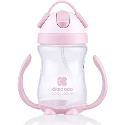 Becher mit Silikonstrohhalm 300 ml 12m+ Pink