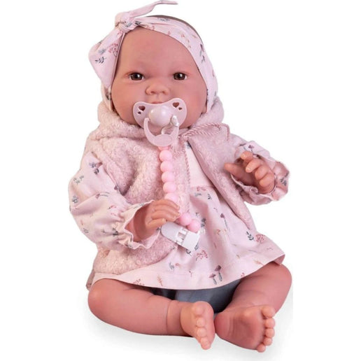 Antonio Juan 80322 Sweet Reborn Nica realistische Baby-Puppe mit weichem Stoffkörper 42 cm