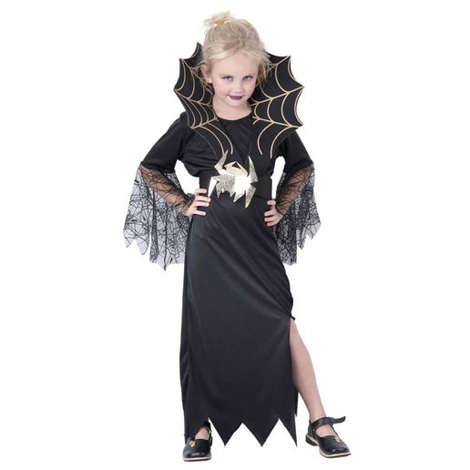 Kinderkarnevalskostüm Schwarze Königin 130–140 cm