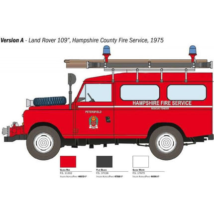 Modellbausatz Auto 3660 Land Rover Feuerwehrwagen 1:24