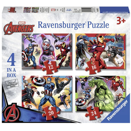 Ravensburger Puzzle: Marvel 4x Puzzle in der Box - Avengers
