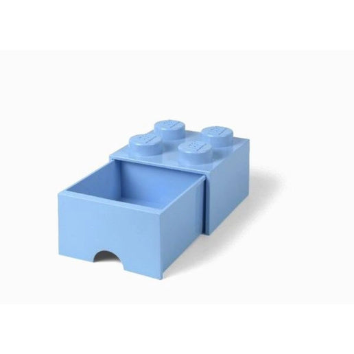 LEGO® Aufbewahrungsbox 4 mit Schublade 25 x 25 x 18 cm Hellblau
