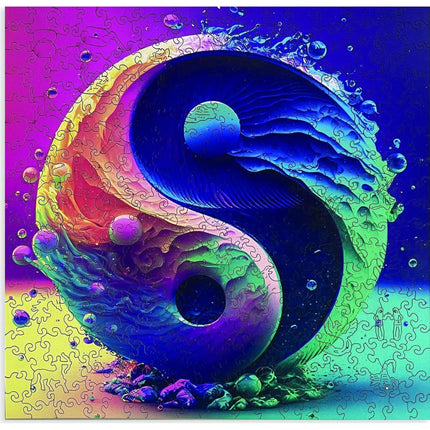 Holzpuzzle Yin und Yang A2