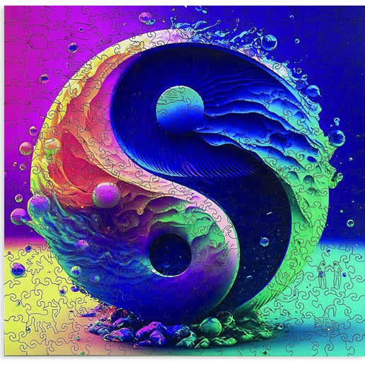 Holzpuzzle Yin und Yang A2