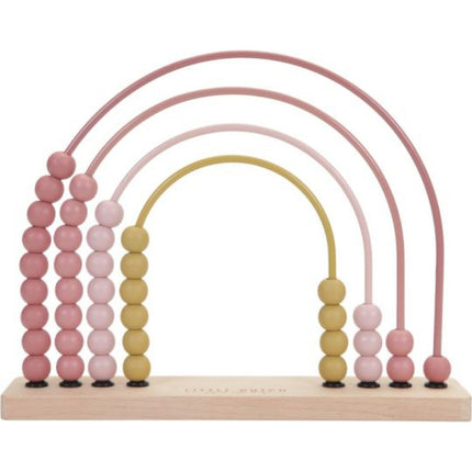 Holz-Abakus Regenbogen Pink