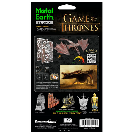 Metal Earth 3D-Puzzle Game of Thrones: Drogon (ICONX) 56 Stk.
