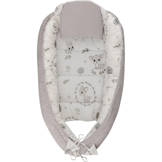 Hagi Nestchen mit Kissen soft Rehkitz grau