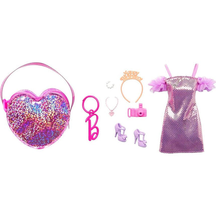 Barbie Set Zubehör für eine Puppe mit einer Tasche in Herzform