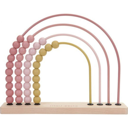 Holz-Abakus Regenbogen Pink